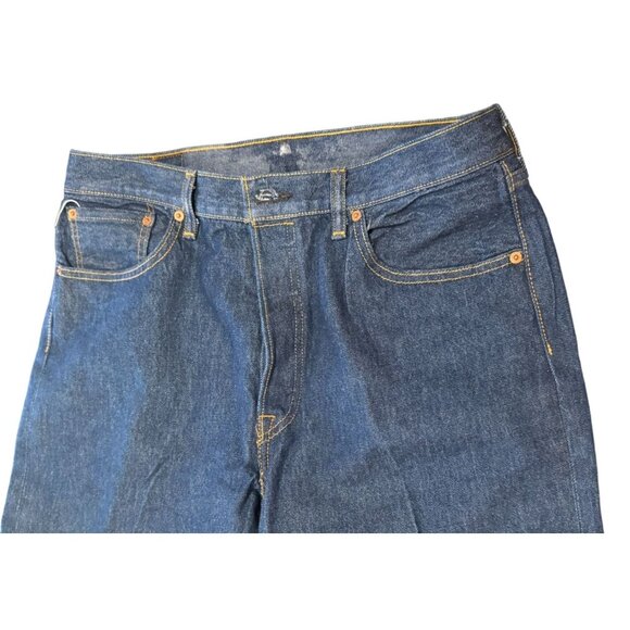Levis Jeans Mens 36x30 (Actual 36x28) Blue Denim 501 Straight Leg Button Fly |O1 - Picture 4 of 8